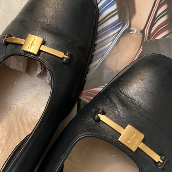 Salvatore Ferragamo Leather Slingbacks - Picture 4 of 8